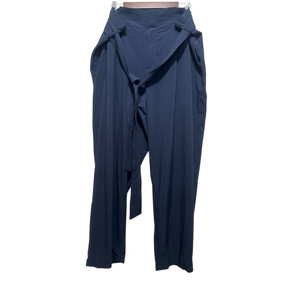Athleta Skyline Pant II Trouser Size 2X 20 Blue Pleated Straight Corpcore Office - Picture 2 of 13
